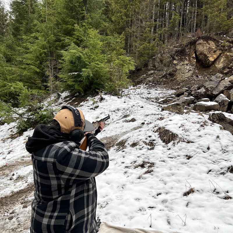 Shooting in the snow