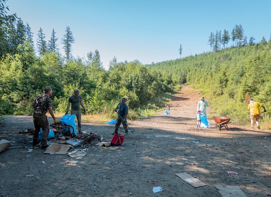 Volunteers cleaning up public shooting areas