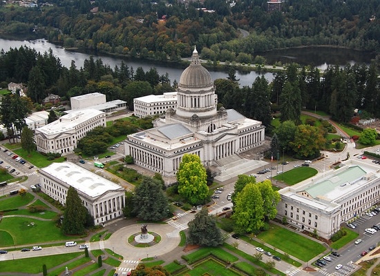 The WA State Capitol (photography by WSDOT)
